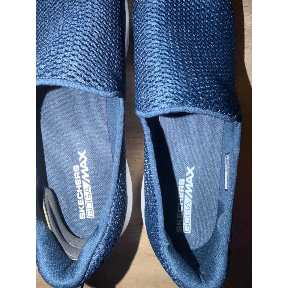 Skechers GoWalk Joy Navy Blue Mesh Slip On Walking Shoes Womens Sneakers 15601 - Picture 3 of 6